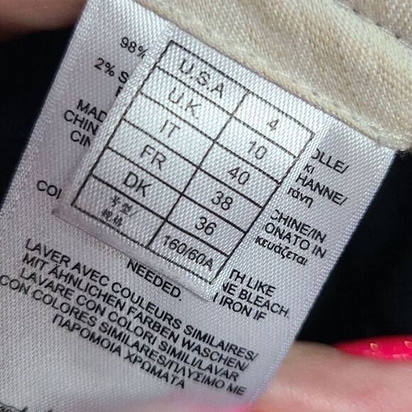 Brooks Brothers Natalie Fit Black Skinny Cropped Woman's Ankle Pant Printed Cuff - Picture 10 of 11